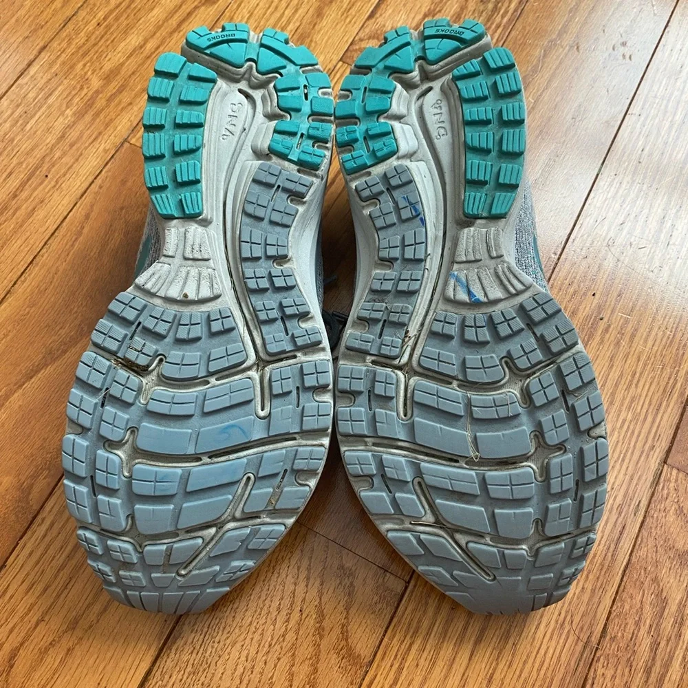 Women's Brooks Anthem 2 Gray Teal Running Shoes‎ Size 7.5 1202931B998